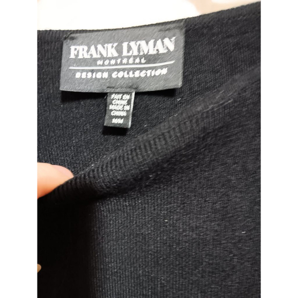 Frank Lyman Montreal Design Collection Embellished Knit Sweater in Black Onyx - Picture 8 of 8